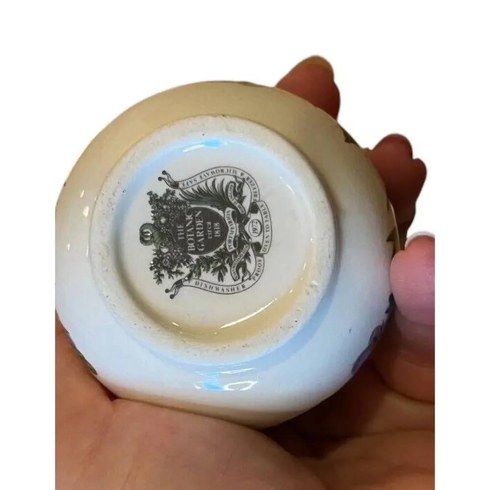 Portmeirion Botanic Garden Speedwell Condiment Pot & Lid Spoon Mustard Jam